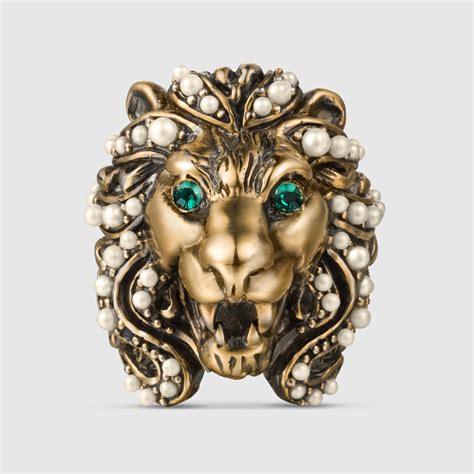 gucci lion rings